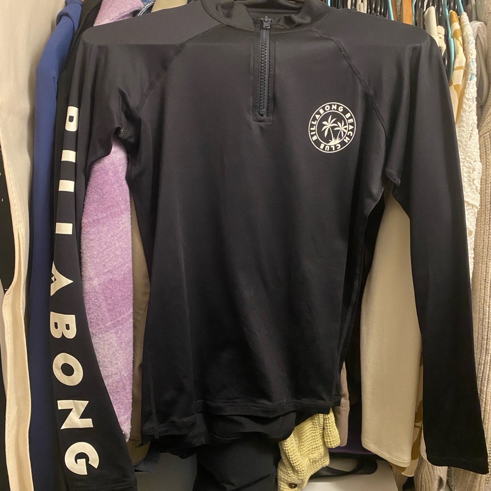 Billabong Black Rash Guard with Logo